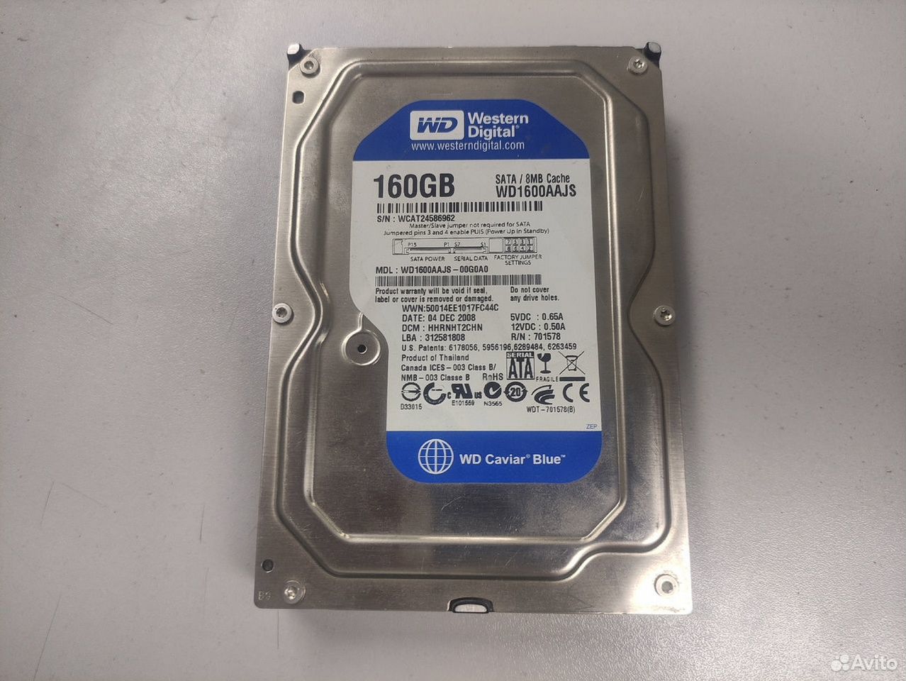 Жесткий диск Western Digital 3.5" 160Gb