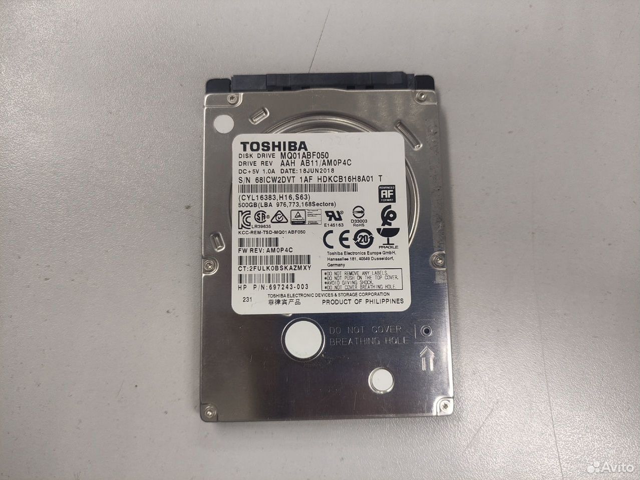 Жесткий диск Toshiba 2.5" 500 Gb