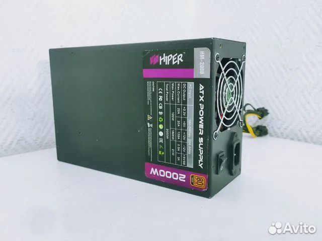 Блок питания ATX 2000W Hiper HM-2000